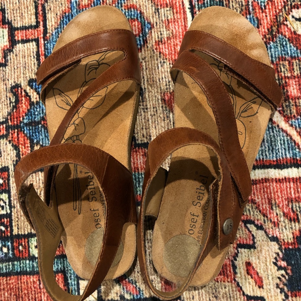 Josef Seibel Sandals Tonga 25 Leather Sandal sz 39